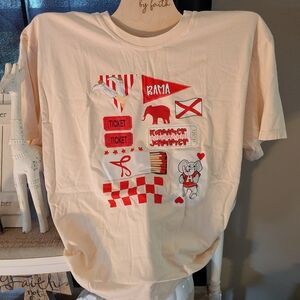 Comfort Colors Cream and Red Graphic Tee